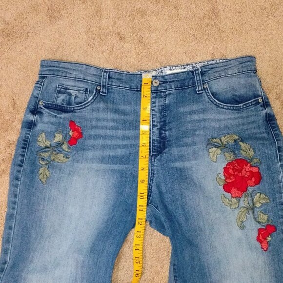 Boyfriend jeans Vintage America size 14 Embroidered - Picture 3 of 6